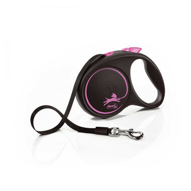 Flexi Black Design M 5m/25kg ružová / Vodítko