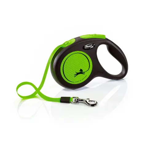 Flexi New Neon M 5m/25kg zelená / Vodítko