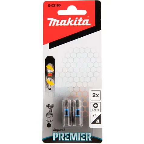 Makita E-03165 Impact Premier (C-form) Sada torzných bitov PZ1-25mm (2ks)