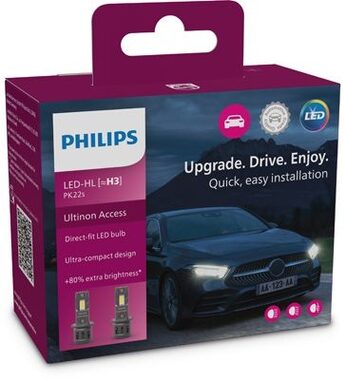 Philips Ultinon Access LED H3 11336 12V U2500 CX 2ks / autožiarovka / pätica PK22s
