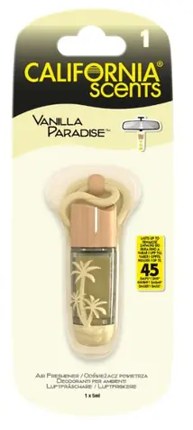 California Scents Hanging Vial Vanilla Paradise / Vôňa do auta / Vanilka / 45 dní