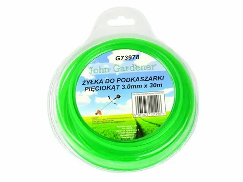 GEKO Struna do kosačky zelená zosilnená 3.0mm 30m / hviezdicový profil / nylon 