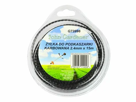 GEKO Struna do kosačky 2.4mm 15m / zvlnený profil / nylon