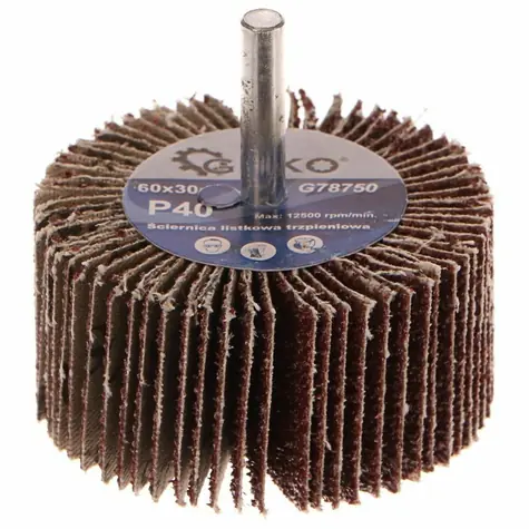 GEKO G78750 / Brúsny kotúč so stopkou / 60 x 30 x 6 mm / P40