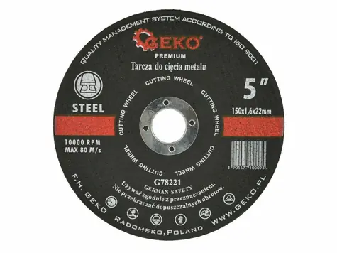 GEKO G78221 / Rezný kotúč na kov / 150 x 1.6 x 22.2 mm