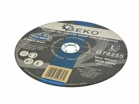 GEKO G78255 / Rezný kotúč na nerezovú oceľ / 230 x 2 x 22.2 mm