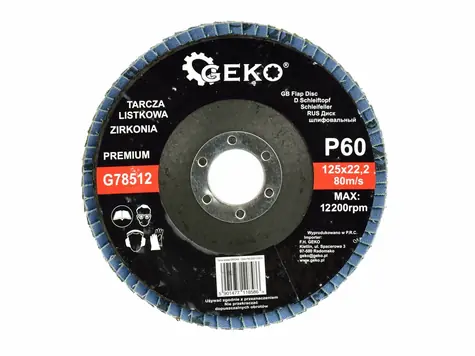 GEKO G78512 / Lamelový kotúč / 125 x 22.2 mm / P60