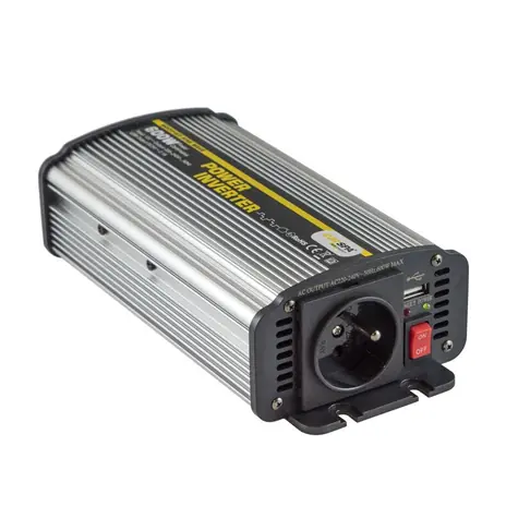 Carspa CAR600U-122 Menič napätia 12V/230V+USB 600W / modifikovaná sínus