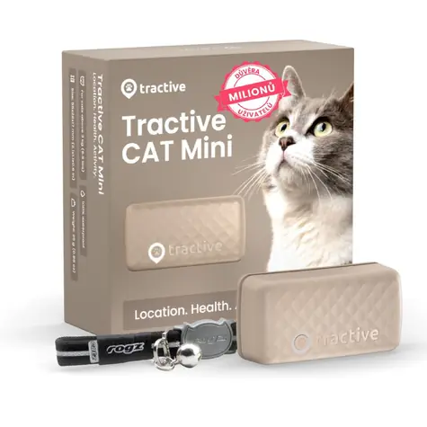 TRACTIVE GPS CAT Mini GPS Tracer pre mačky hnedá