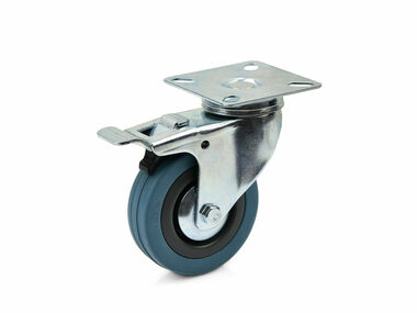 GEKO Náhradné otočné koliesko guma/polypropylén s brzdou 75mm 