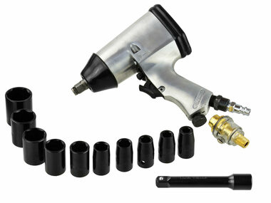 GEKO Uťahovák pneumatický rázový 1/2" s orechmi sada 15ks 