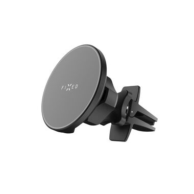 FIXED Držiak s bezdrôtovým nabíjaním MagRound s podporou uchytenia MagSafe 15W čierny