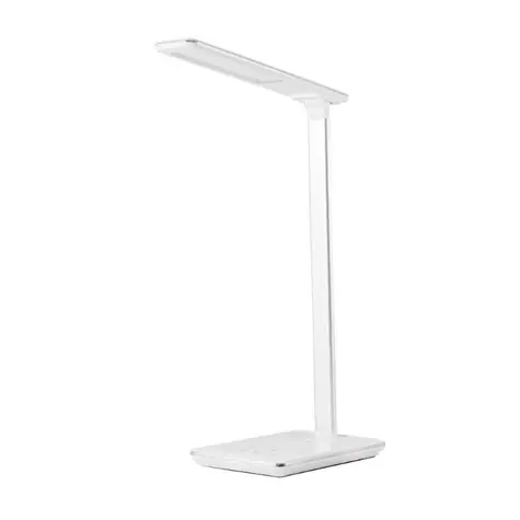 Huslog Stolová LED lampička s bezdrôtovou nabíjačkou biela / 2700-6500 K / USB / 3 farby svetla