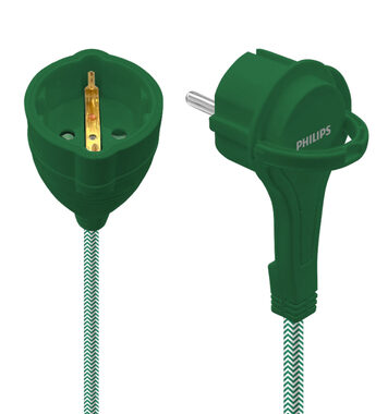 Philips CHP1110GA/60 Kábel predlžovacia zelená / dĺžka 2m / max. záťaž 3680W