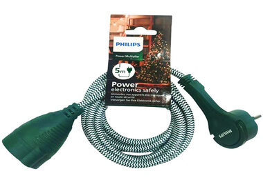 Philips CHP1110GC/60 Kábel predlžovací zelená / dĺžka 5m / max. záťaž 3680W