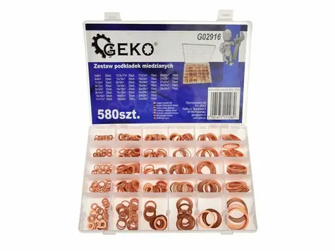 GEKO Sada medených podložiek 580 ks 