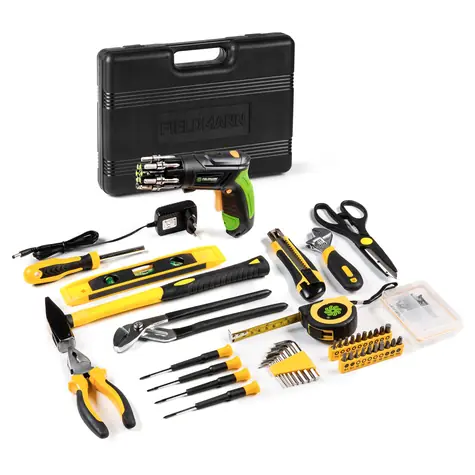 Fieldmann FDG 5018-108AR+FDS10102 / Sada náradia s aku skrutkovačom 