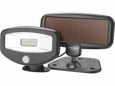 Extol-LIGHT Reflektor LED s pohybovým čidlom 100lm / solárne nabíjanie 