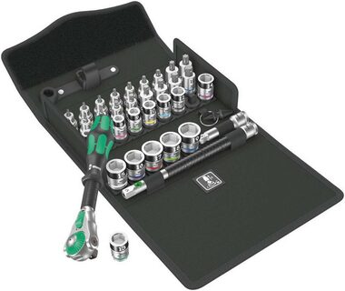 Wera 8100 SB All-in Zyklop Speed / sada s račňou / profil 3/8" / 35 dielny
