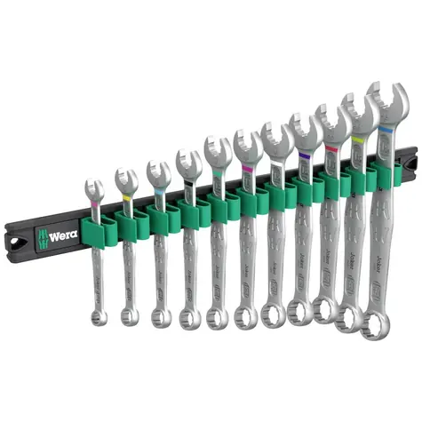 Wera 9640 Magnetická lišta 6003 Joker 1 / Sada otvorených a očkových kľúčov / 11 dielny