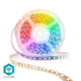 Nedis LED Opasok SmartLife / Wi-Fi / RGB / 5.00 m / IP44 / 2700 - 6500 K / 960 lm / Android & iOS