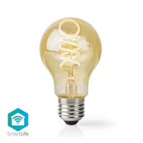 Nedis SmartLife LED žiarovka / Wi-Fi / E27 / 360 lm / 4.9 W / Sklo / Android & iOS