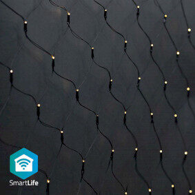 Nedis Vianočné Osvetlenie SmartLife / Sieť / Wi-Fi / Teplá biela / 280 LED's / 3.00 m / 3 x 2 m / Android & iOS