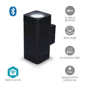 Nedis Vonkajšie svetlo Smartlife / 760 lm / Bluetooth / 8.5 W / / 2700 - 6500 K / ABS / Android & iOS