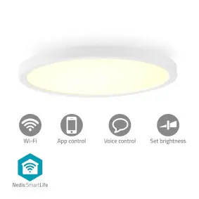 Nedis SmartLife Stropné svetlo / Wi-Fi / RGB / Priemer: 290 mm / 1800 lm / 2700 - 6500 K / IP20 