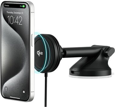 iOttie Velox MagSafe Qi2 univerzálny držiak do auta s bezdrôtovou nabíjačkou / uchytenie na palubnú dosku alebo čelné sklo