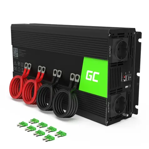 Green Cell Menič napätia z 12V na 230V - 2000W/4000W - čistý sínus