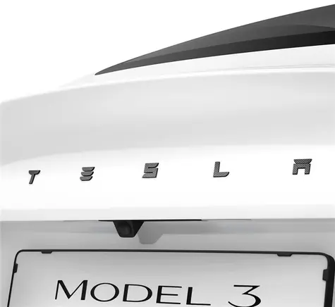 Spigen TESLA Rear Emblem Logo Full Cover Kryt zadným emblom pre TESLA Model 3 2024 karbón