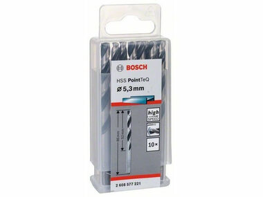 BOSCH Špirálový vrták HSS PointTeQ 5.3 mm súprava 10ks