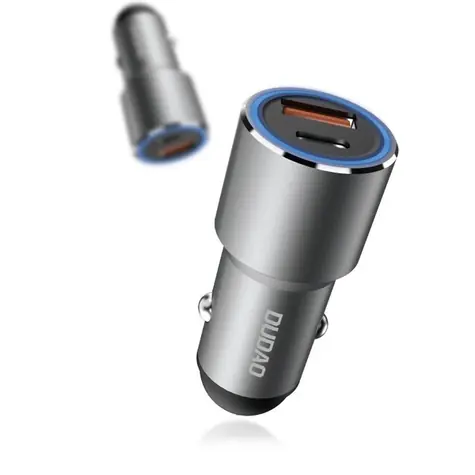 Dudao R4PQ nabíjačka do auta / USB-C / QC 3.0 / 22.5W / šedá