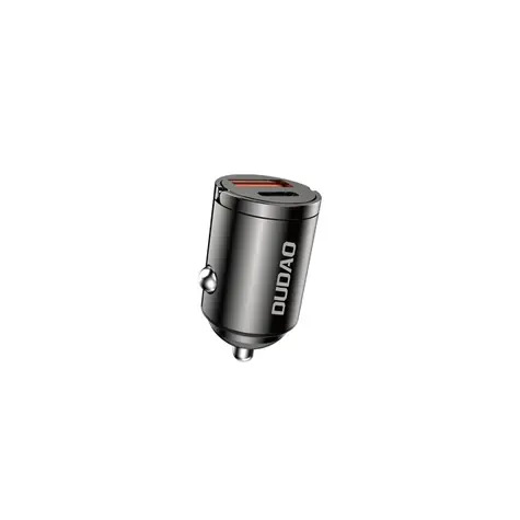 Dudao R3MAX mini nabíjačka do auta / USB-C / USB-A / QC / 48W / čierna