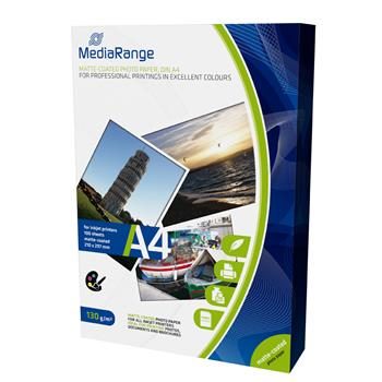 MediaRange A4 matný fotopapier 100 listov 130g / atrament