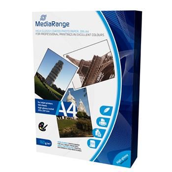 MediaRange A4 lesklý fotopapier 100 listov 160g / atrament