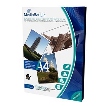 MediaRange A4 obojstranne lesklý fotopapier 50 listov 160g / atrament