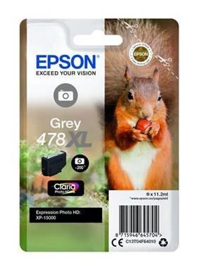 EPSON originálny cartridge 478XL Claria Photo HD sivá/pre Expression Photo XP 8500 a HD XP 15000/10.2 ml