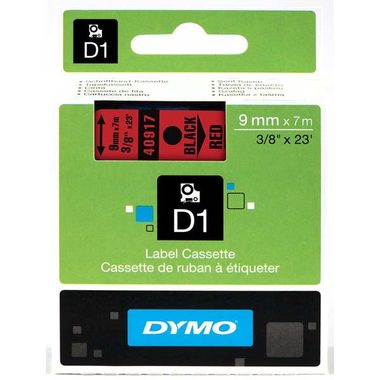 Dymo páska D1 9mm x 7m čierna na červené