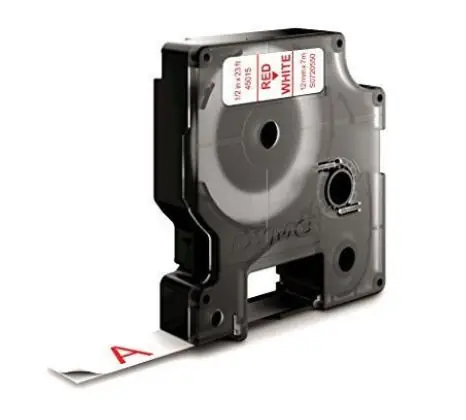 Dymo páska D1 12mm x 7m červená na biele