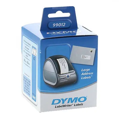 Dymo papierové štítky 89mm x 36mm 2x260 ks / biele / veľké