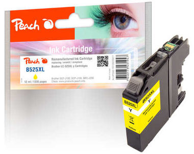 Peach remanufactured alternatívne cartridge LC-525XL žltá / 12 ml / chip reset