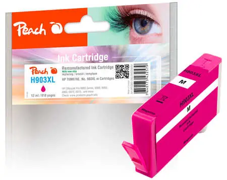 Peach remanufactured alternatívny cartridge HP 903XL (T6M07AE) purpurová / 12 ml / new chip