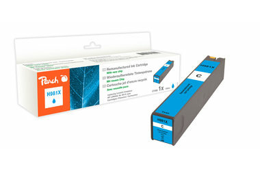 Peach remanufactured alternatívne cartridge HP 981X (L0R09A) modrá / new chip