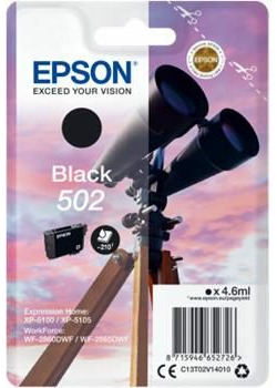 EPSON 502 originálny cartridge čierna / pre XP-5100 a XP-5105 / 4.6ml