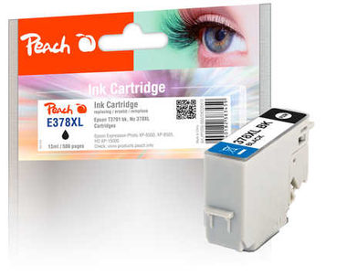 Peach 378XL alternatívny cartridge TwinPack čierna / pre Expression Photo XP 8000