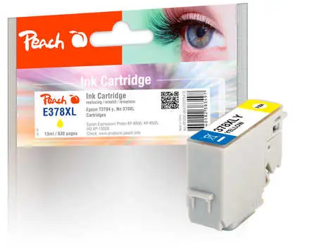 Peach 378XL alternatívna cartridge žltá / pre Expression Photo XP 8000 / 13ml
