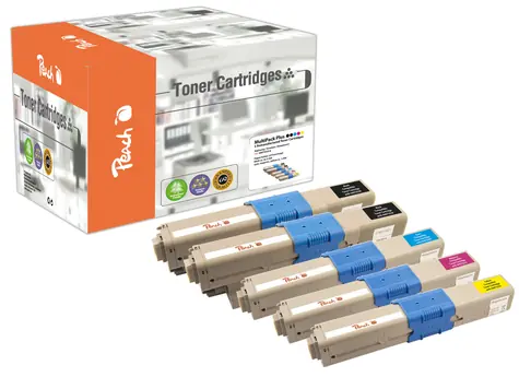 Peach Remanufactured alternatívny toner OKI C332 MultiPack Plus / pre C332 / 5x1500 strán