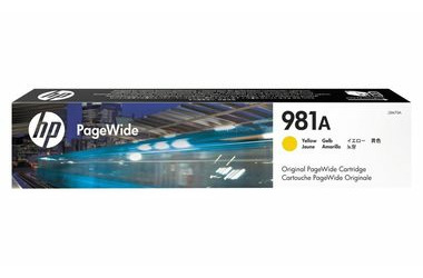 HP originálna atramentová náplň 981A žltá / pre HP PageWide Enterprise Color 556dn &amp; 556xh / 68.5ml